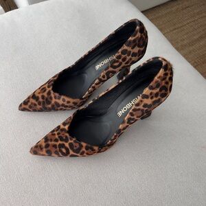 Wishbone Leopard Print Heels